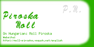 piroska moll business card